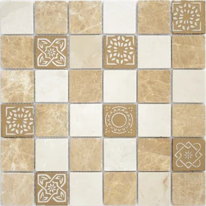 Мозаика Caramelle Mosaic Pietra Mix 1 Mat 48x48 7mm 30,5x30,5 матовая