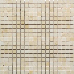 Мозаика Caramelle Mosaic Pietrine Botticino Pol 15X15 4mm 30,5x30,5 полированная