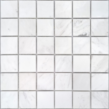 Мозаика Caramelle Mosaic Pietrine Dolomiti Bianco Mat 48x48 7mm 30,5x30,5 матовая