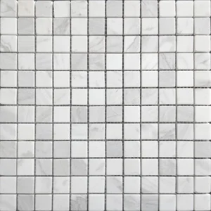 Мозаика Caramelle Mosaic Pietrine Dolomiti Bianco Pol 23X23 4mm 29,8x29,8 полированная