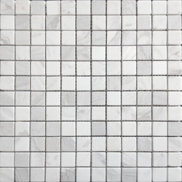 Мозаика Caramelle Mosaic Pietrine Dolomiti Bianco Pol 23x23 7mm 29,8x29,8 полированная