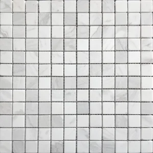 Мозаика Caramelle Mosaic Pietrine Dolomiti Bianco Pol 23x23 7mm 29,8x29,8 полированная