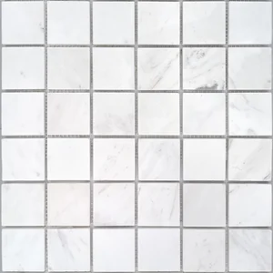 Мозаика Caramelle Mosaic Pietrine Dolomiti Bianco Pol 48x48 7mm 30,5x30,5 полированная