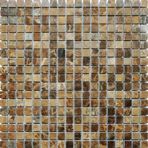 Мозаика Caramelle Mosaic Pietrine Emperador Dark Mat 15X15 4mm 30,5x30,5 матовая