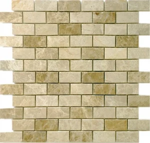 Мозаика Caramelle Mosaic Pietrine Emperador Light Pol 23X48 4mm 29,8x29,8 полированная