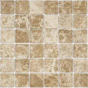 Мозаика Caramelle Mosaic Pietrine Emperador Light Pol 48x48 7mm 30,5x30,5 полированная