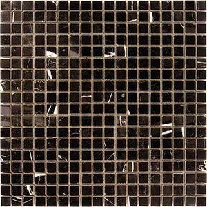 Мозаика Caramelle Mosaic Pietrine Nero Oriente Pol 15X15 4mm 30,5x30,5 полированная