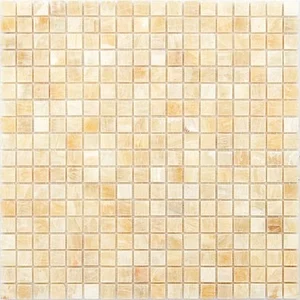Мозаика Caramelle Mosaic Pietrine Onice Beige Pol 15X15 8mm 30,5x30,5 полированная