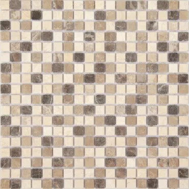 Мозаика Caramelle Mosaic Pietrine Pietra Mix 1 Mat 15X15 4mm 30,5x30,5 матовая