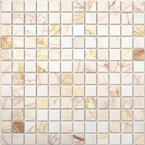 Мозаика Caramelle Mosaic Pietrine Ragno Rosso Pol 23X23 7mm 29,8x29,8 полированная