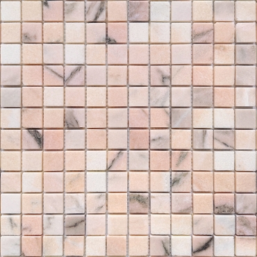 Мозаика Caramelle Mosaic Pietrine Rosa Salmone Pol (23x23) 7mm 29,8x29,8 полированная