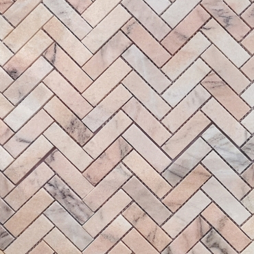 Мозаика Caramelle Mosaic Pietrine Rosa Salmone Pol Fish (23x73) 7mm 28,2x31,7 полированная