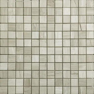 Мозаика Caramelle Mosaic Pietrine Travertino Silver Pol 23X23 4mm 29,8x29,8 полированная