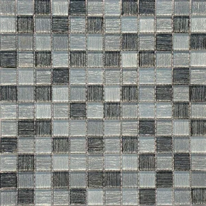 Мозаика Caramelle Mosaic Silk Way Black Tissue (Стекло) 29,8x29,8 глянцевая