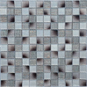 Мозаика Caramelle Mosaic Silk Way Copper Patchwork (Стекло) 29,8x29,8 глянцевая