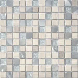 Мозаика Caramelle Mosaic Silk Way Silver Flax (Стекло) 29,8x29,8 глянцевая
