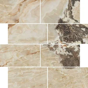 Декоративный элемент Casa Dolce Casa Onyx&More Golden Blend Glossy 6mm Mur(7,5X15) 767784 30x30 полированный