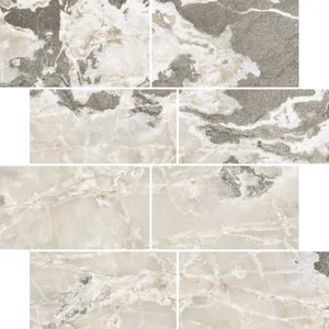 Декоративный элемент Casa Dolce Casa Onyx&More White Blend Satin 6mm Mur(7,5X15) 767787 30x30 сатинированный