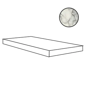 Ступень Casa Dolce Casa Stones Arabescato White Matte An.Gr.Dx 756759 33x120 матовая