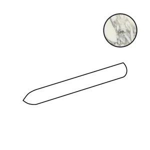 Бордюр Casa Dolce Casa Stones Arabescato White Matte Ang Quarter Round 756785 1,2x31,2 матовый