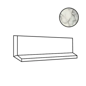 Спецэлемент Casa Dolce Casa Stones Arabescato White Matte Cove Base 756732 15x40 матовый