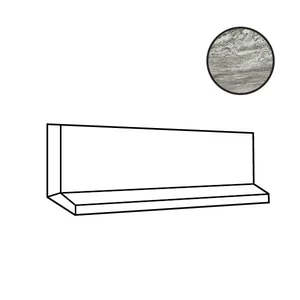 Спецэлемент Casa Dolce Casa Stones Burl Gray Matte Cove Base 742335 15x40 матовый