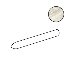 Бордюр Casa Dolce Casa Stones Burl White Matte Amani Ang Quarter Round 742350 1,2x31,2 матовый