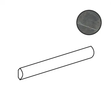 Бордюр Casa Dolce Casa Stones Calacatta Black Smooth Quarter Round 756761 1,2x30 матовый