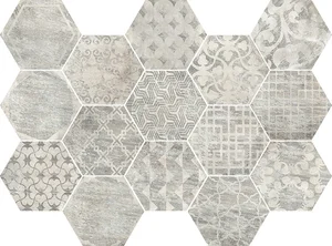 Керамогранит Casabella Insieme Esagona Graffiti Grigio 34x40 матовый