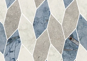 Мозаика Century Contact Mix Blue Fashion Mosaico Su Rete Molato 130178 22x31 матовая