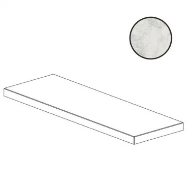 Ступень Century Contact Stone White Gradone Angolare Costa Retta Sx Nat 129297 33x120 натуральная