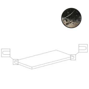 Ступень Century Contact Vogue Two Gradone Angolare Sx Toro 130165 40x80 полированная