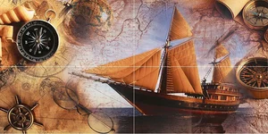 Ceramica Classic Adventure Панно (Из 4 Плиток) 80x80 глянцевое