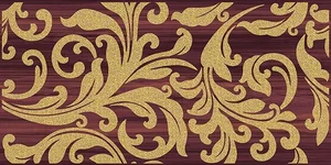 Декоративный элемент Ceramica Classic Ampir Декор Бордо 25x50 глянцевый