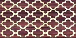 Декоративный элемент Ceramica Classic Buhara Декор Бордо 25x50 глянцевый