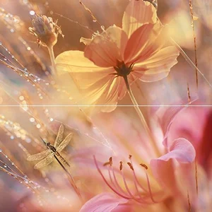 Ceramica Classic Flowers Панно P2-1d205 40x40 глянцевое