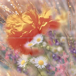 Ceramica Classic Flowers Панно P2-2d205 40x40 глянцевое