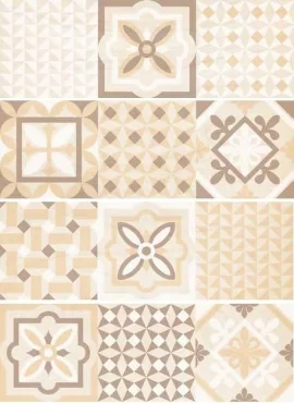 Плитка Ceramica Classic Shine Бежевый Узор 17-00-11-1198 20x60 глянцевая