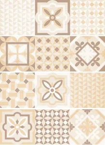 Плитка Ceramica Classic Shine Бежевый Узор 17-00-11-1198 20x60 глянцевая