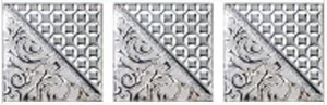 Вставка стеклянная Ceramica Classic Берген (Комплект 3 шт.) Серая 4,5x4,5 матовая матовая