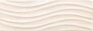 Плитка Ceramika Color Salomea Cream Wave 25x75 глянцевая