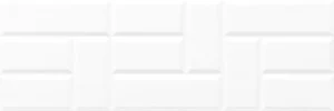 Плитка Ceramika Color Struktury 3D Art White 25x75 глянцевая