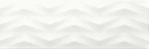Плитка Ceramika Color Struktury 3D Axis White 25x75 глянцевая