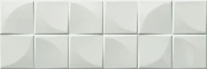 Плитка Ceramika Color Struktury 3D Quadra Grey 25x75 глянцевая