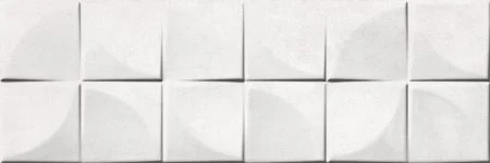 Плитка Ceramika Color Struktury 3D Quadra White 25x75 глянцевая Плитка Ceramika Color Struktury 3D Quadra White 25x75 глянцевая
