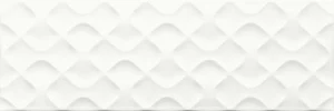Плитка Ceramika Color Struktury 3D Ribbon White 25x75 глянцевая