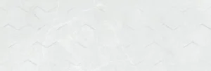 Плитка Ceramika Konskie Braga White Hexagon Rett 25x75 рельефная