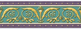 Бордюр Золотой Бирюзовый 05-01-1-93-03-71-905-0