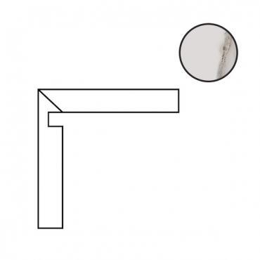 Спецэлемент Cerdomus Alma Battiscala Sx Statuario Altissimo Matt 96169 4,8x120 матовый
