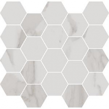 Мозаика Cerdomus Alma Mosaico Esagona Statuario Altissimo Levigato 94450 30x31 лаппатированная